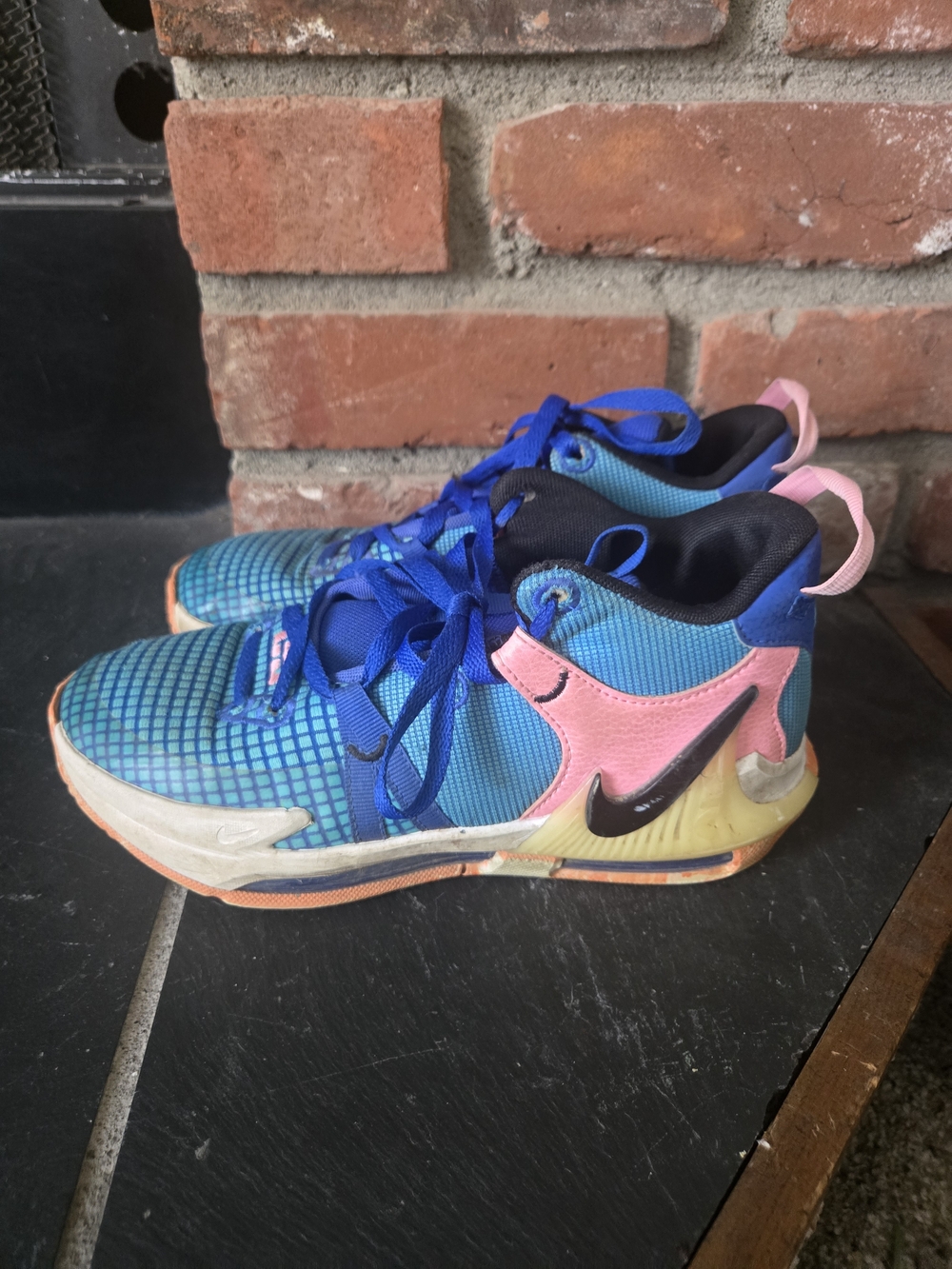 Nike Kids Blue, Pink and Orange Athletic Sneakers